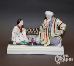 Чернильница "Игра в шашки"